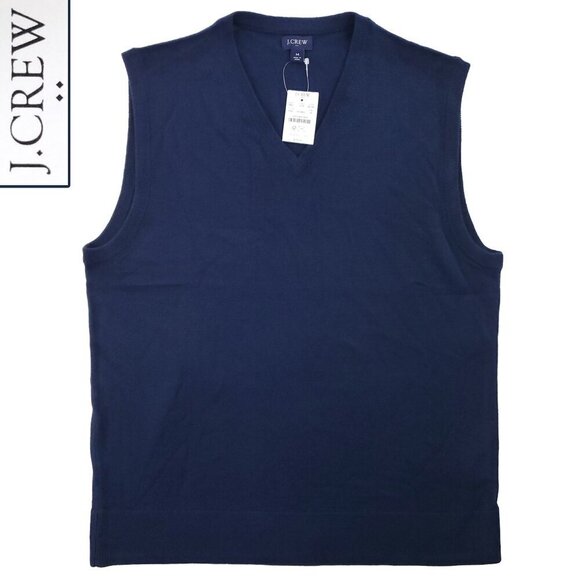 J. Crew Sweater Vest Merino Wool Blend V-Neck Washable Men's Medium NWT - Picture 1 of 12